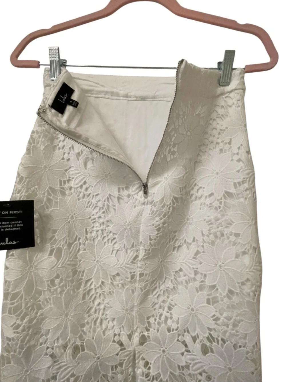 Lulus White Lace Two Piece Set Small NWT - Picture 5 of 6